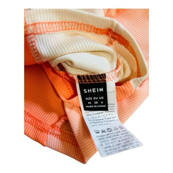 SHEIN Orange Ribbed Tank Size M - Picture 3 of 3